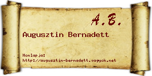 Augusztin Bernadett névjegykártya